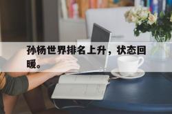 九游在线使用网址-孙杨世界排名上升，状态回暖。